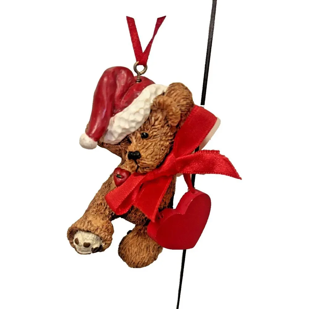 Vintage Kurt Andler's Christmas Tree Ornaments Santa Bears. Lot of 2